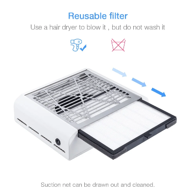 graficki prikaz pravilnog ciscenja filtera fenom bez upotrebe vode za dugotrajno koriscenje