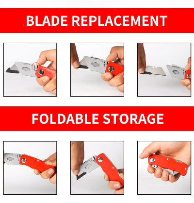 Ilustrovano uputstvo za brzu i sigurnu zamenu seciva na profesionalnom preklopnom skalpelu