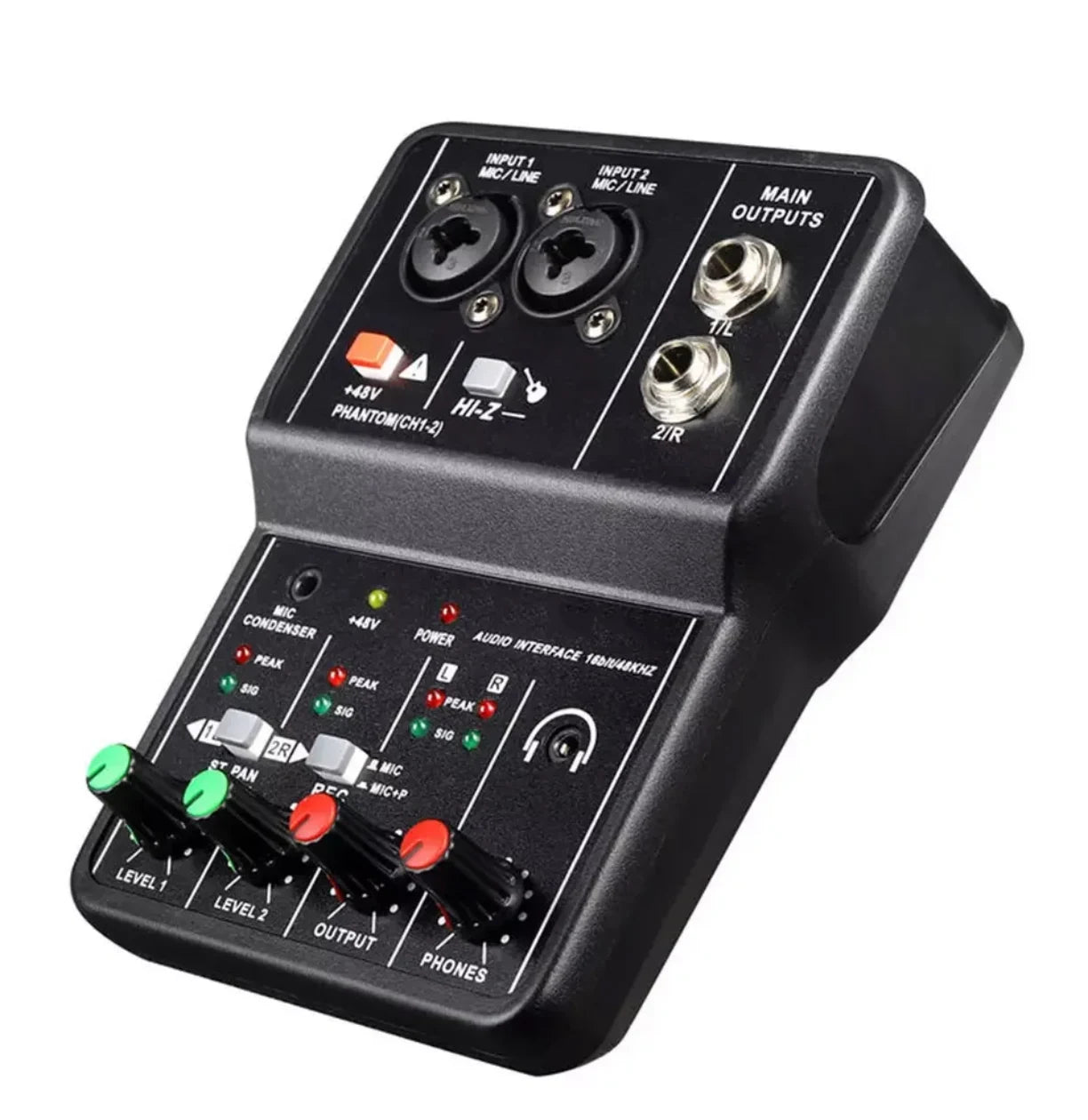 USB audio mikseta sa 2 kanala i kontrolama nivoa