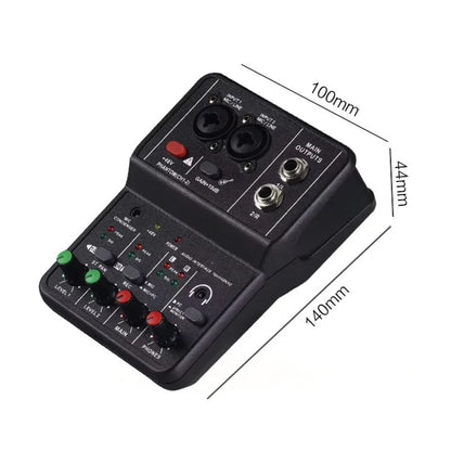 Dimenzije usb audio miksete 140 x 100 x 44 mm