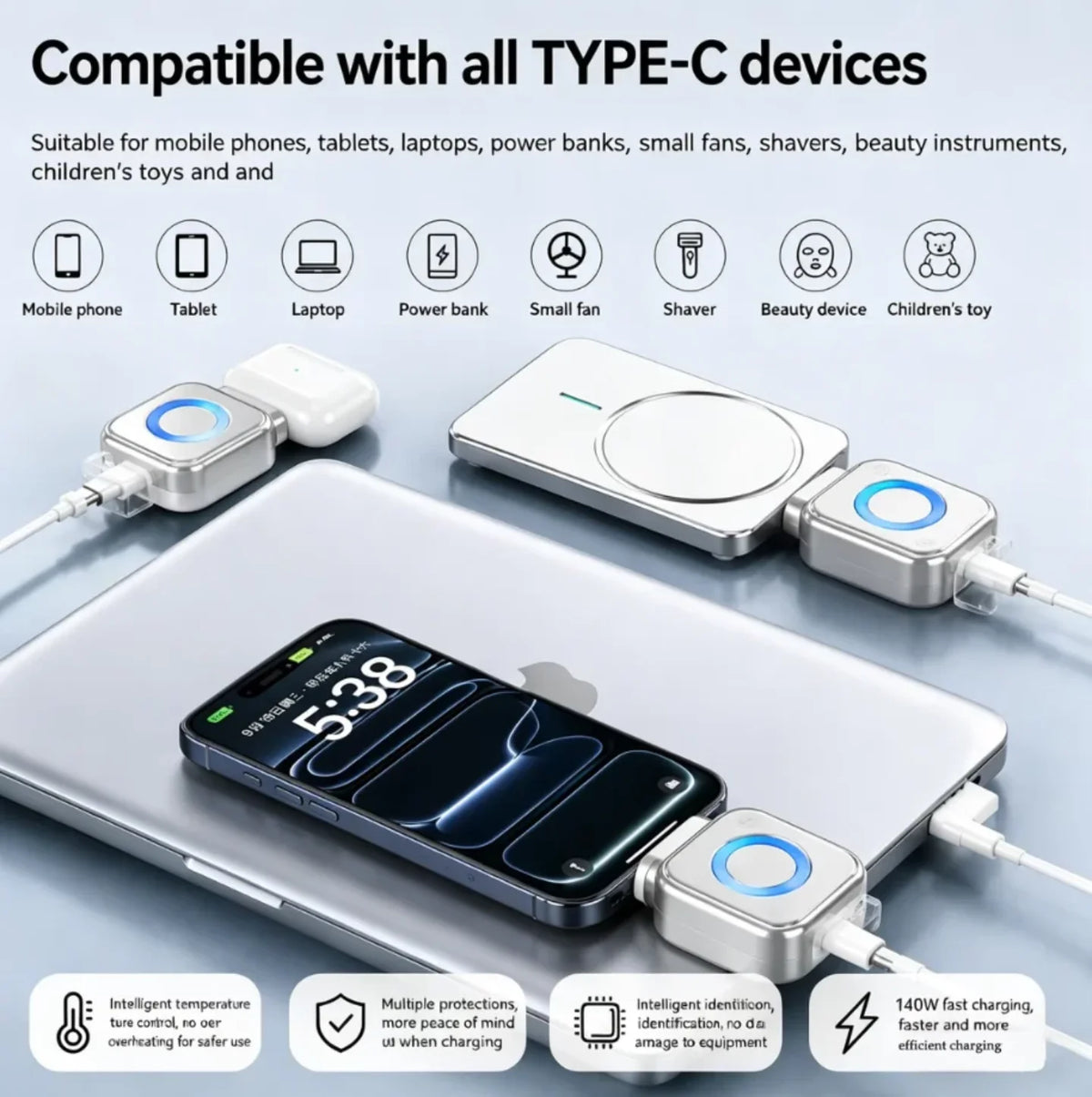 USB c brzi punjac kompatibilan sa vise type c uredjaja