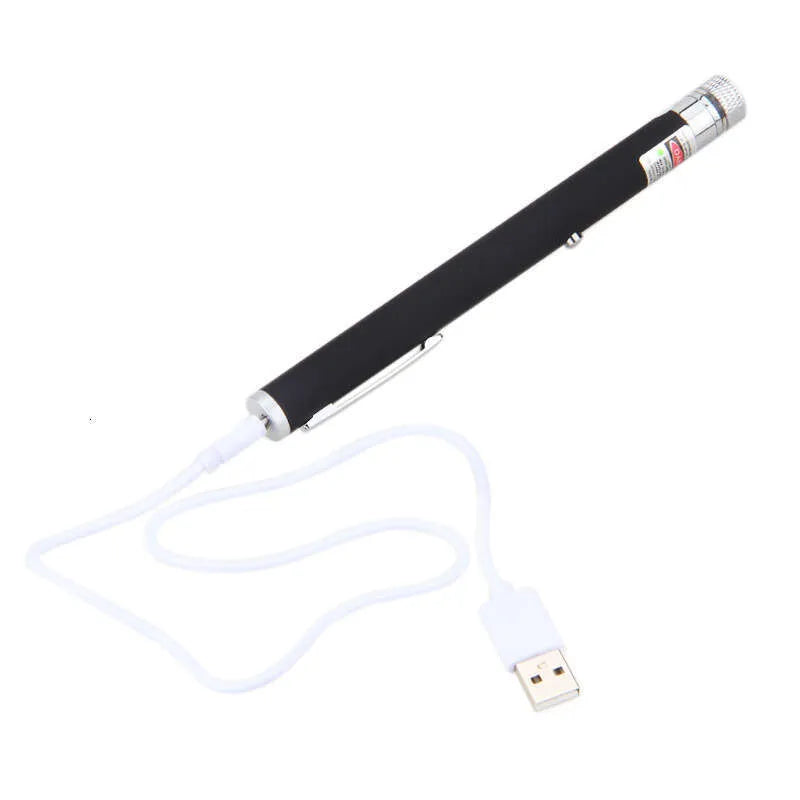 USB punjivi laserski pokazivac crne boje sa kablom za punjenje