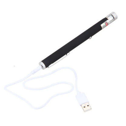 USB punjivi laserski pokazivac crne boje sa kablom za punjenje