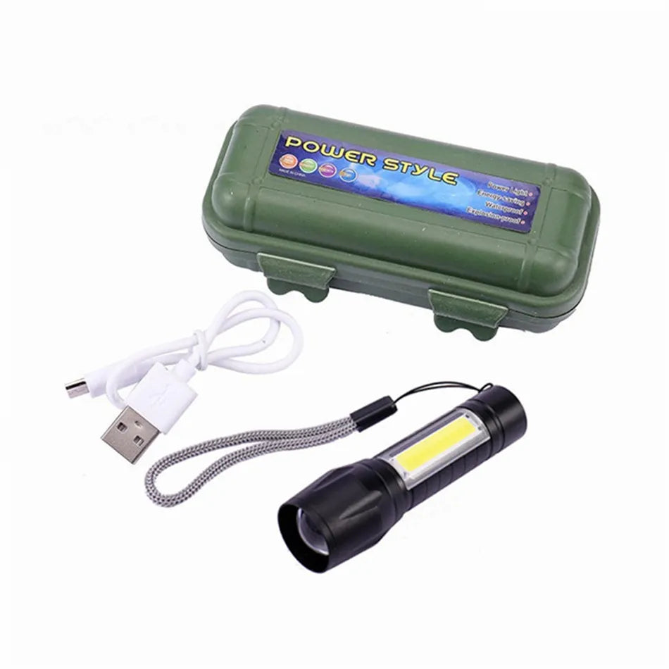 usb led baterijska lampa sa punjacem i kutijom za cuvanje