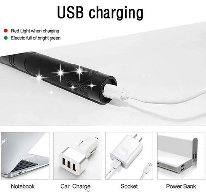 USB punjenje zelenog lasera punjivi laser indikator punjenja crveno zeleno punjenje preko laptopa auto punjaca uticnice power banka.