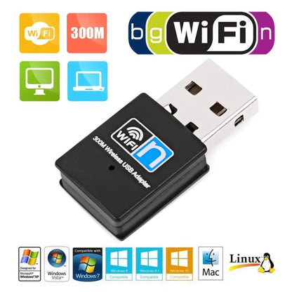 USB WiFi adapter 300M sa podrskom za Windows Mac i Linux