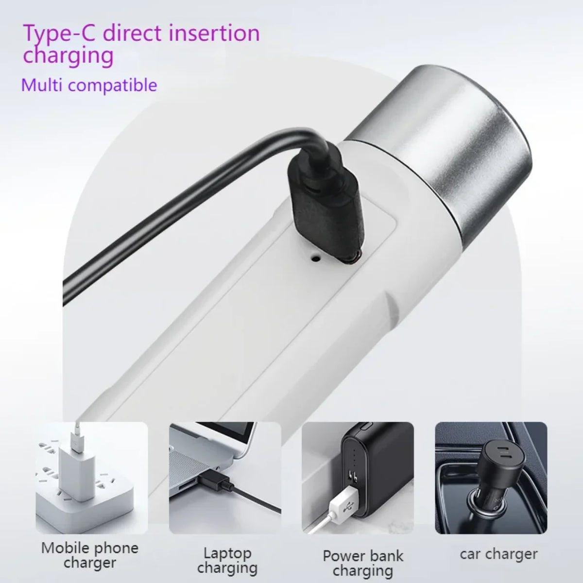 UV lampa sa USB C punjenjem kompatibilna sa raznim punjacima