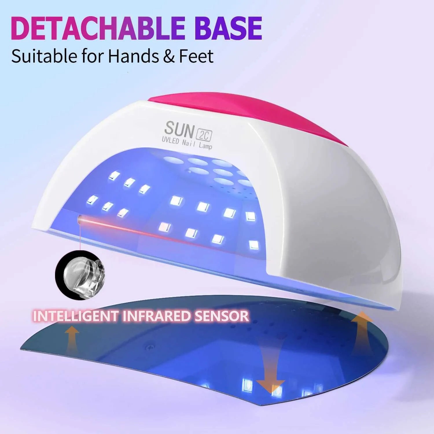 uv led lampa detachable base ruke stopala senzor