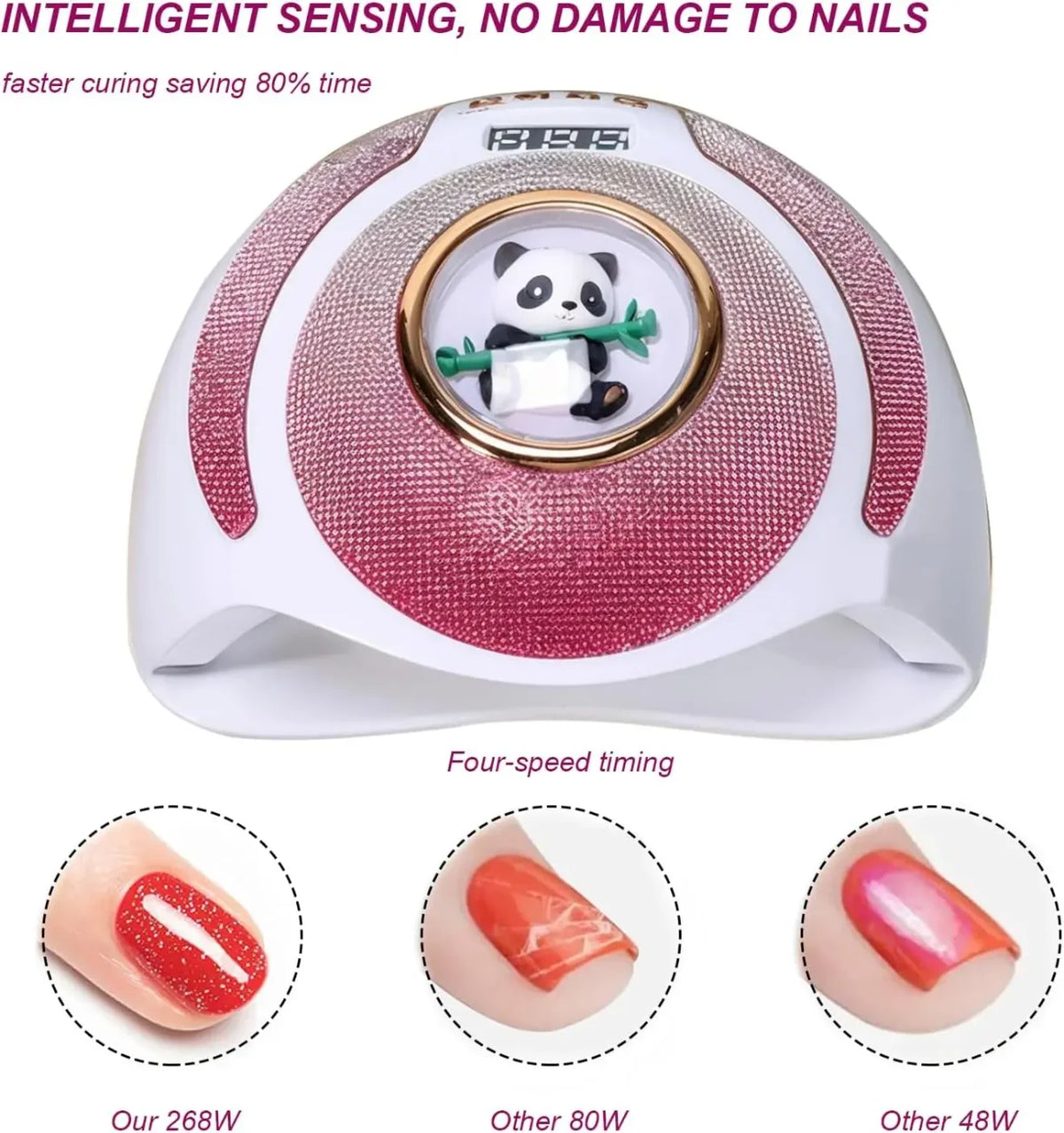 uv led lampa za nokte 268w sa inteligentnim senzorom i poredjenjem snage