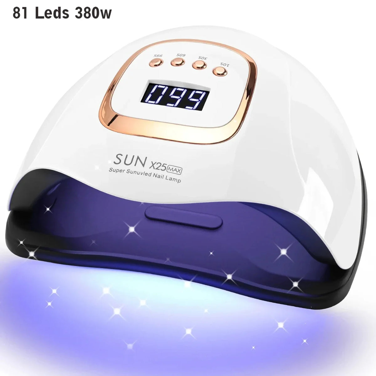 UV LED lampa za nokte SUN X25 MAX 380W sa osvetljenom unutrasnjoscu