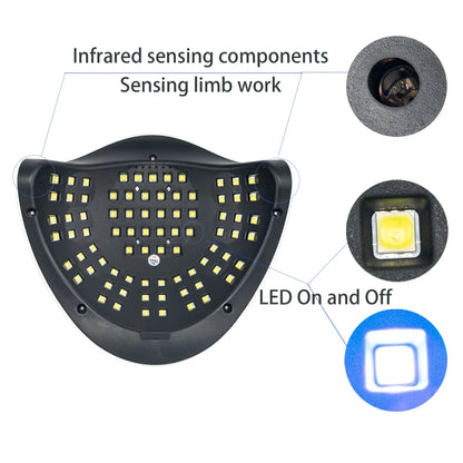 Unutrasnjost UV LED lampe za nokte sa LED diodama i infracrvenim senzorom