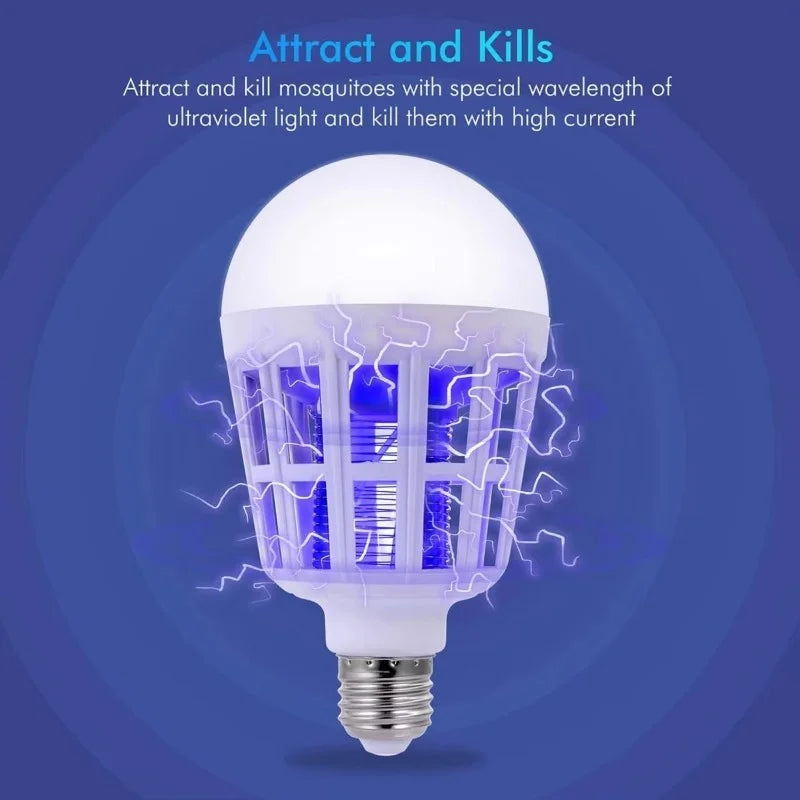 uv led sijalica koja privlaci i unistava komarce elektricnom resetkom