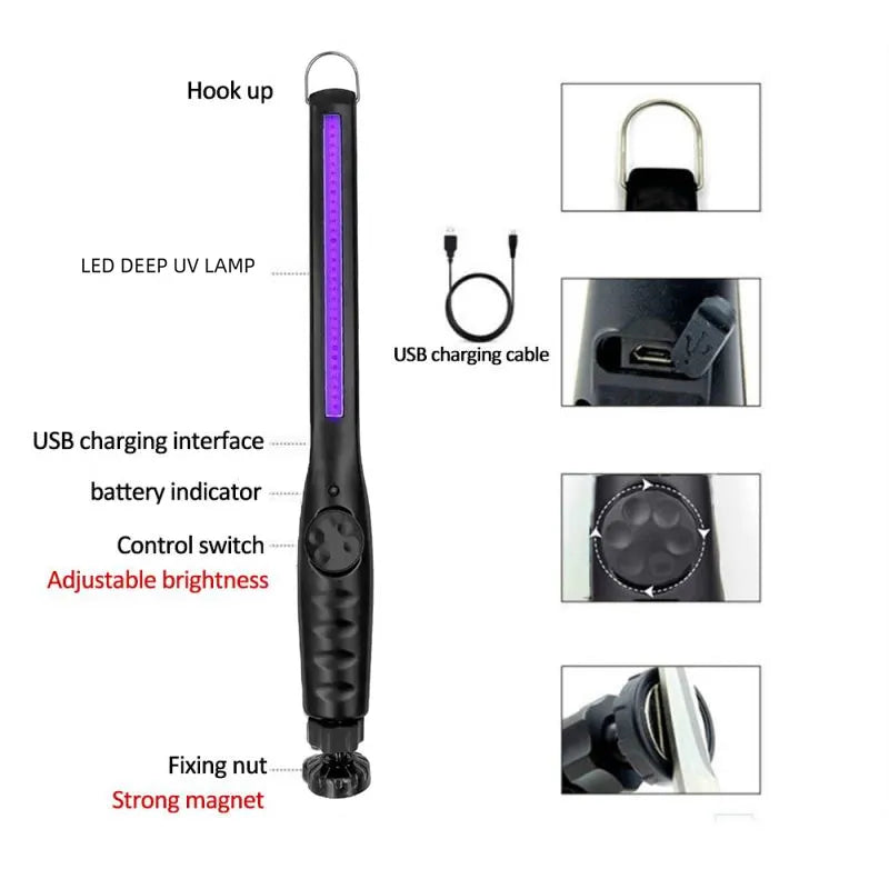 uvc sterilizator funkcije dugme usb punjenje magnet