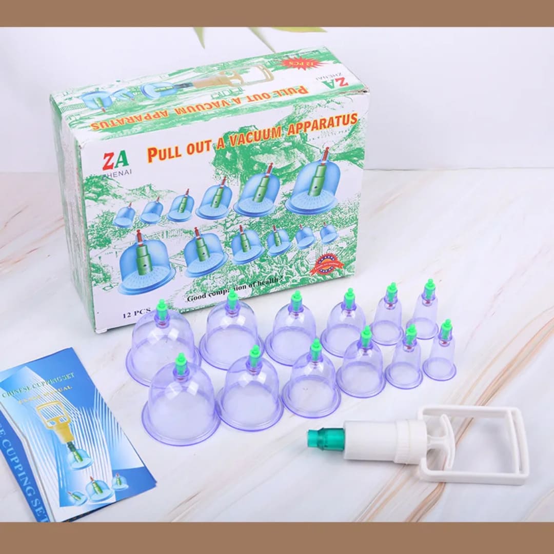 Vakuum ventuze za telo u setu od 12 delova sa uputstvom za koriscenje i originalnom kutijom za cuvanje opreme