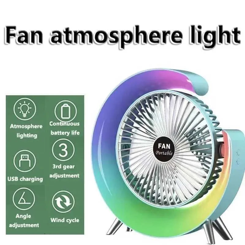 Ventilator sa ambijentalnim svetlom i podesivim uglom duvanja