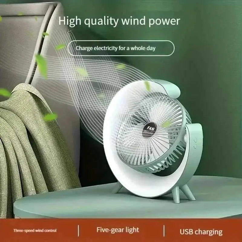Ventilator sa jakim protokom vazduha i USB punjenjem na stolu