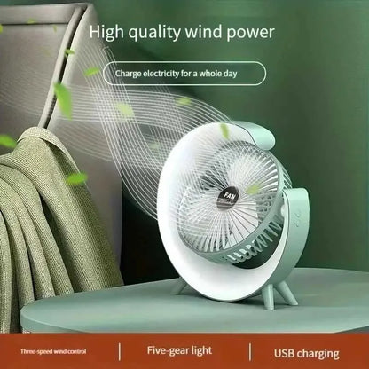 Ventilator sa jakim protokom vazduha i USB punjenjem na stolu