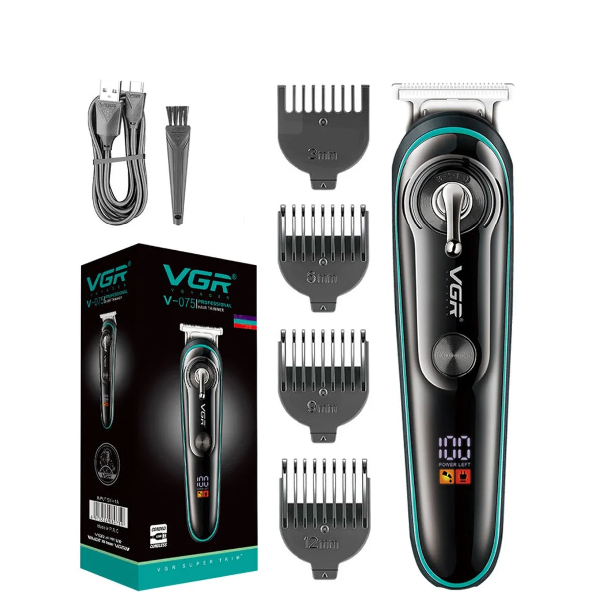 Komplet VGR V-075 trimera sa USB kablom i 4 ceslja 3-12 mm