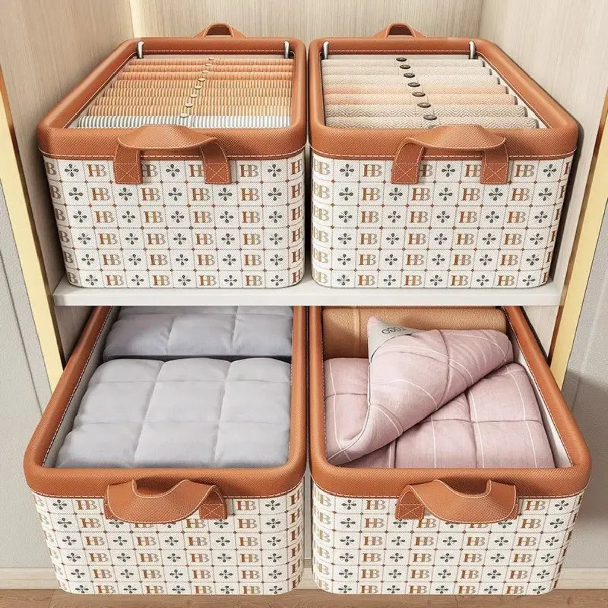 Vise kutija organizatora za odecu i posteljinu u ormaru