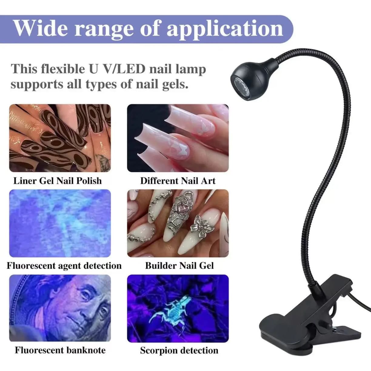 UV LED lampa za nail art, fluorescentnu detekciju i gel lak