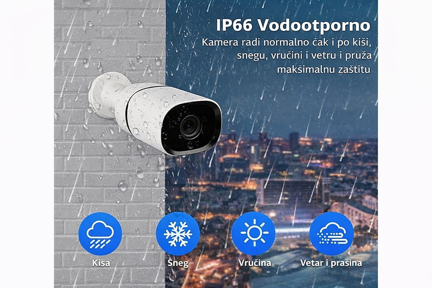 vodootporna sigurnosna kamera ip66 za spoljasnju upotrebu