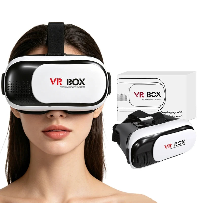 VR naocare za telefon na glavi modela sa prikazanom kutijom
