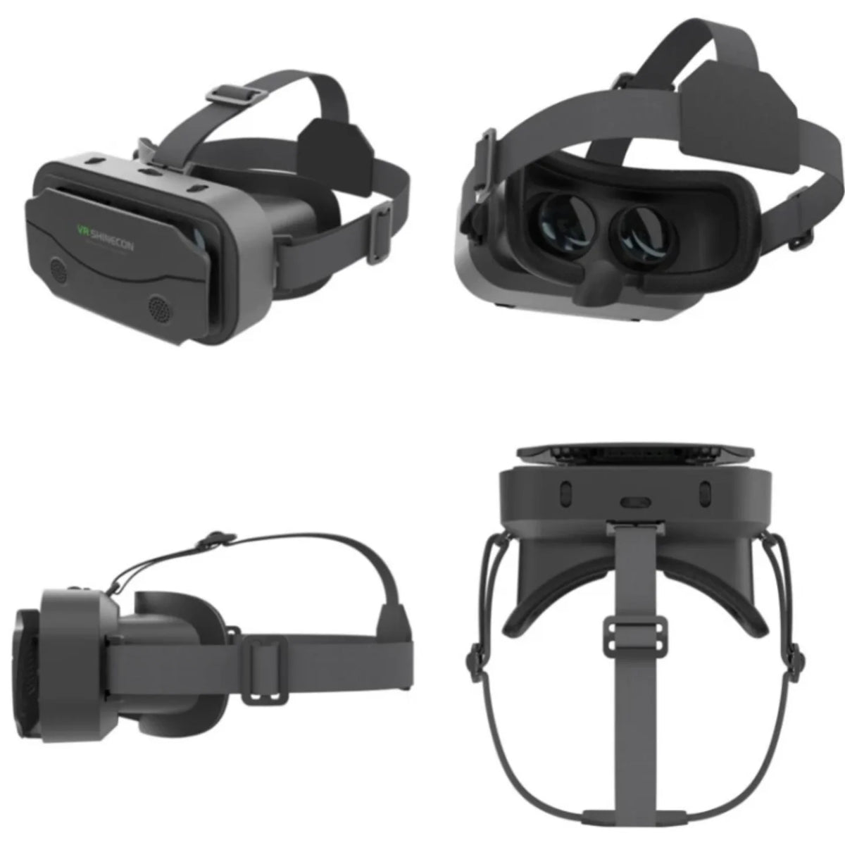 Kolaz razlicitih uglova VR naocara za telefon