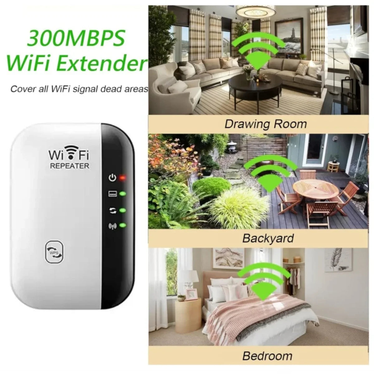 WiFi extender 300Mbps za pokrivanje mrtvih zona u kuci i dvoristu