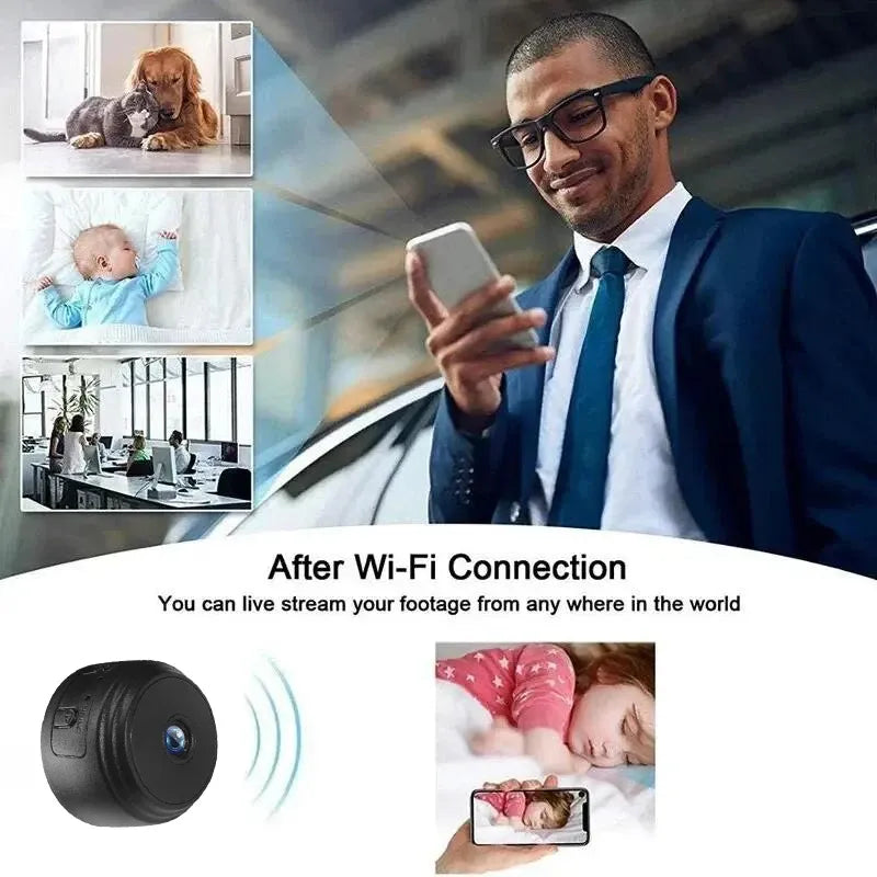 Mini WiFi kamera A9 povezivanje sa telefonom uzivo nadzor