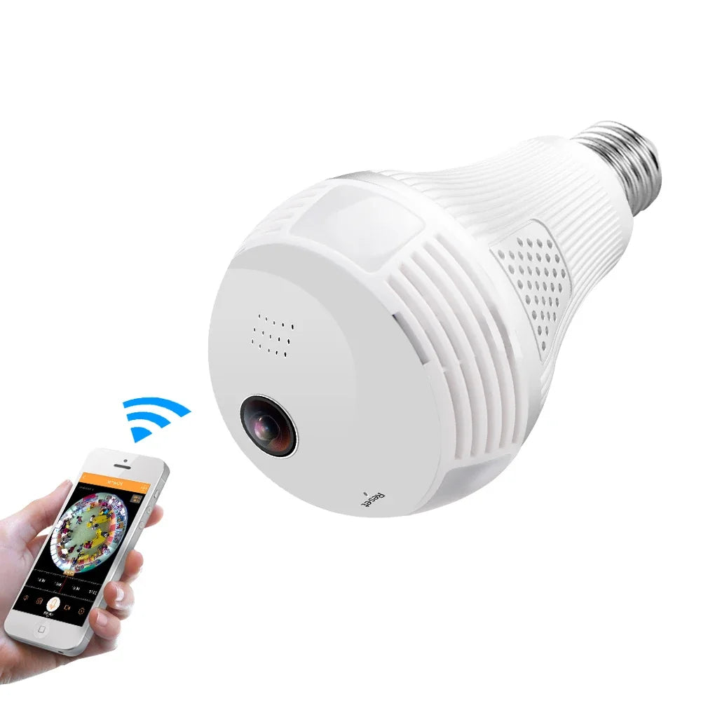 wifi kamera u obliku sijalice sa prikazom na telefonu