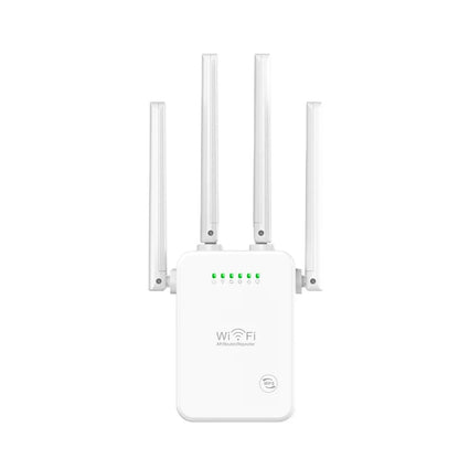 Beli WiFi pojacivac signala sa 4 antene i LED lampicama
