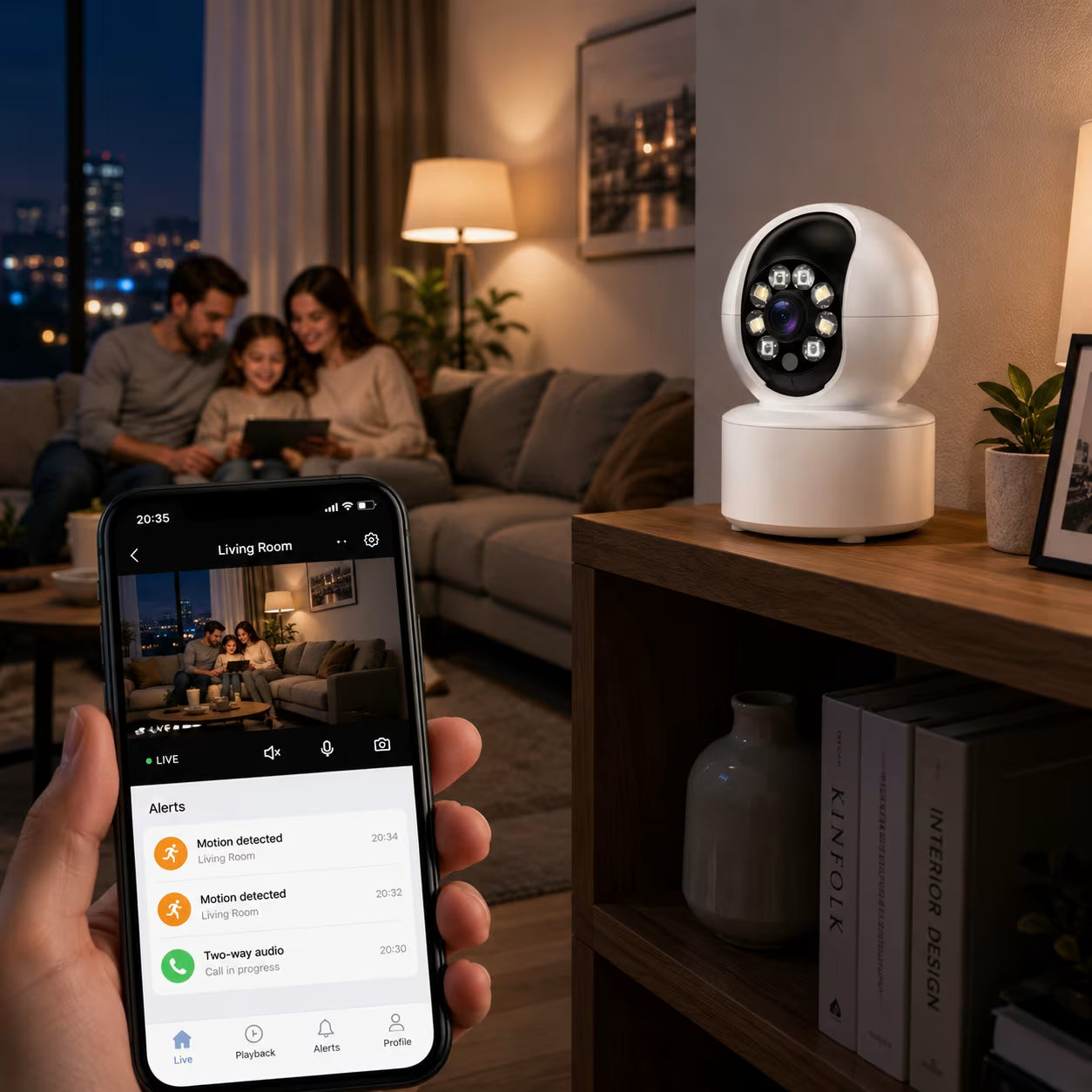 WiFi PTZ sigurnosna kamera sa mobilnim upravljanjem i nocnim nadzorom
