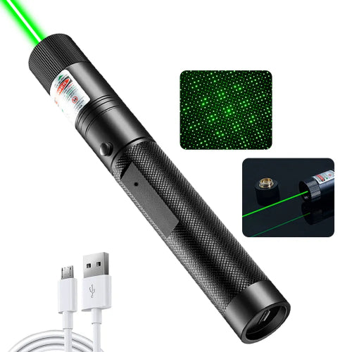 Zeleni laserski pokazivac snazan za prezentacije sastanke nastavu. Zeleni snop tackasti efekat punjivi laser.